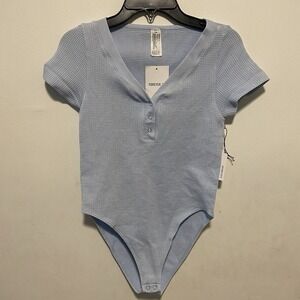 Forever 21 Women's Wafleknit BodySuit Size Medium Casual Capsule Seamless